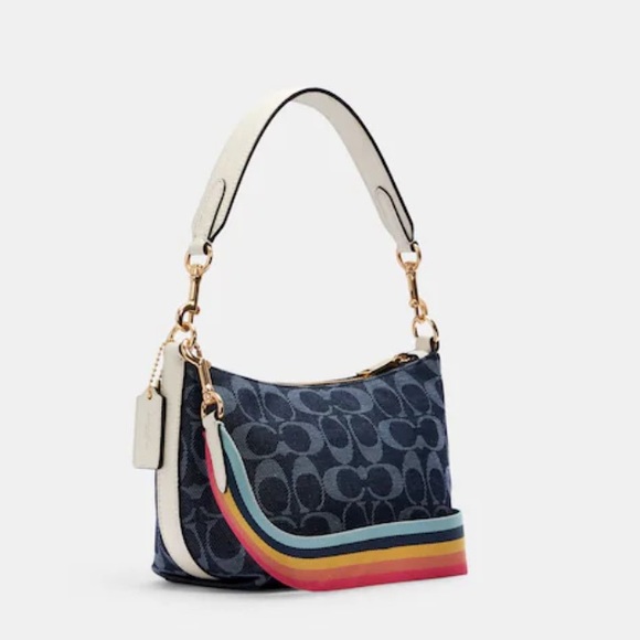 Coach Dempsey Shoulder Bag In Signature Jacquard With Patch C2825 - Picture 2 of 7